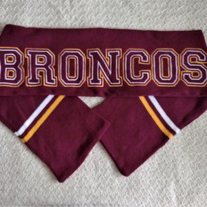 RARE~Brisbane Broncos~Australian Rugby SCARF~Embroidered 25th Anniversary~Maroon
